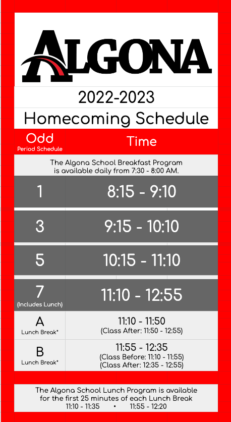 Homecoming schedule 2022