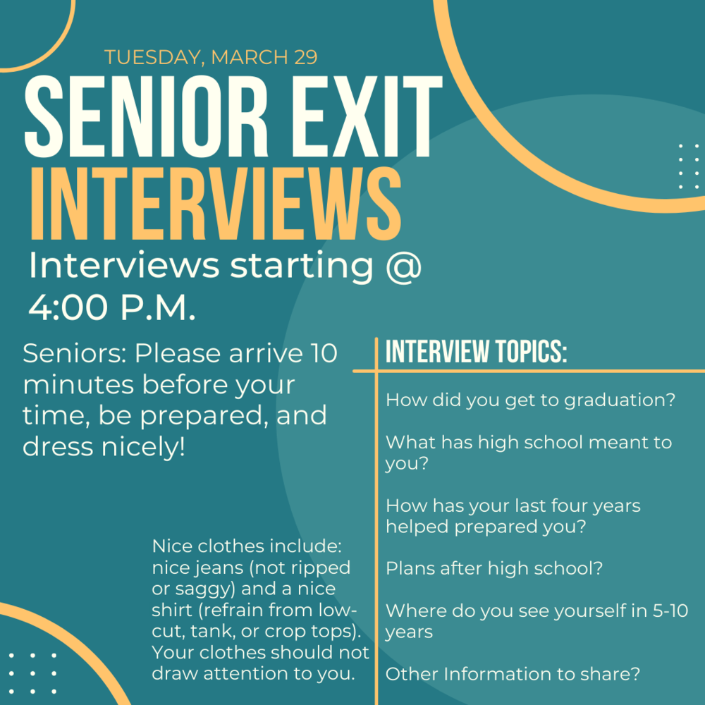 Senior Exit Interviews 2022