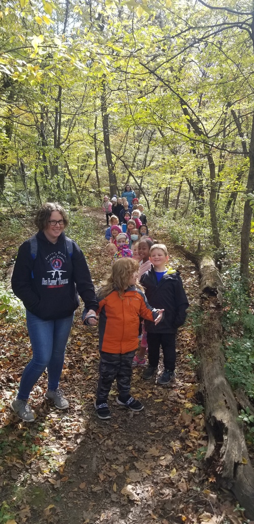 Mrs. DePue's class on a trail at Call Park