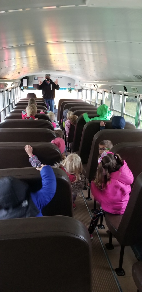 Kindergarten students on the bus