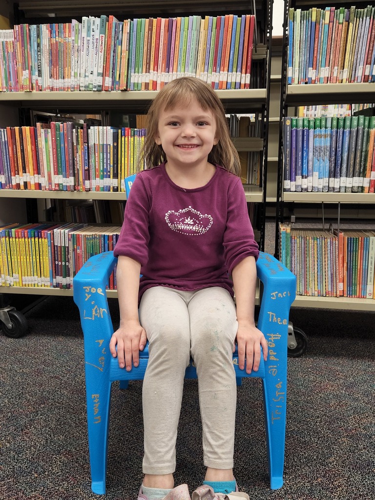 Lexi in the reading chair
