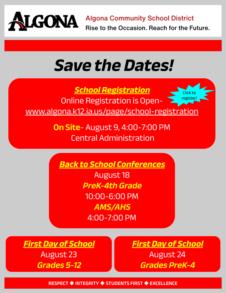 Important August Dates